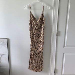 Bardot Leopard Print Slip Dress